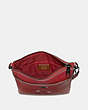 COACH®,DISNEY X COACH KITT MESSENGER CROSSBODY BAG WITH DISNEY MOTIF,Leather,Small,Pewter/1941 Red,Inside View,Top View