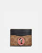 Disney X Coach Card Case In Signature Canvas With Patches