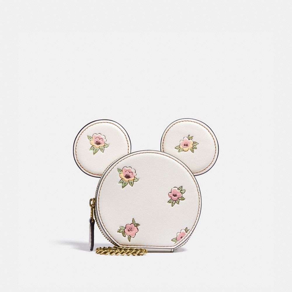 Étui-monnaie Minnie Mouse Disney x Coach avec imprimé floral