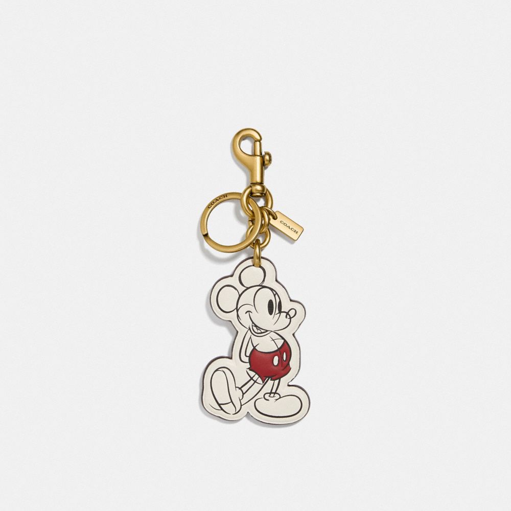 Coach x Disney Touring Mickey Mouse Bag Charm Red/Gold in Smooth Leather  with Gold-tone - US