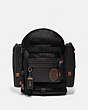 COACH®,RIDGE BACKPACK WITH COACH PATCH,Leather,Large,Black Copper/Black,Front View