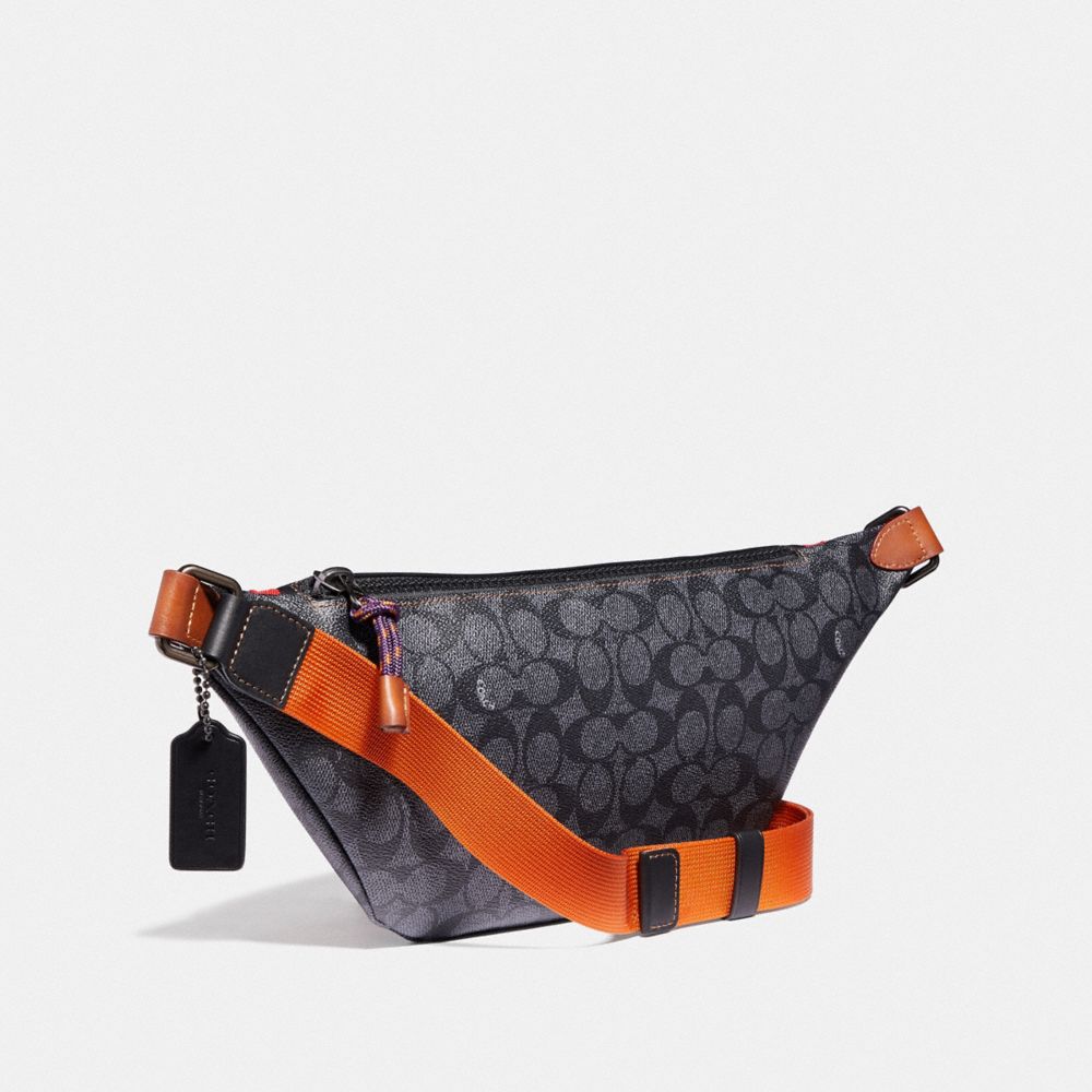 COACH®  Rivington Belt Bag In Signature Canvas With Coach Print