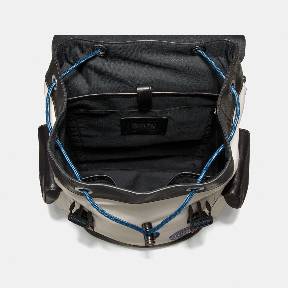 COACH®,Rivington Backpack With Coach Patch,,Inside View,Top View