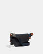 COACH®,RIVINGTON BELT BAG WITH COACH PRINT,Leather,Small,Black Copper/Chalk/Black,Angle View