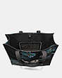 COACH®,TOTE 42 WITH HORSE AND CARRIAGE,cotton,Large,Black Copper/Black Navy Dino Palm,Inside View,Top View