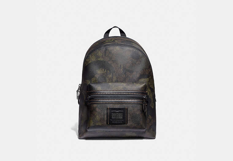 Academy Backpack In Signature Canvas With Camo Print