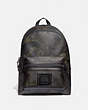 COACH®,ACADEMY BACKPACK IN SIGNATURE CANVAS WITH CAMO PRINT,Coated Canvas,X-Large,Black Copper/Green Wild Beast Signature,Front View