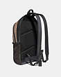COACH®,ACADEMY SPORT BACKPACK IN SIGNATURE CANVAS,Coated Canvas,Large,Black Copper/Khaki,Angle View