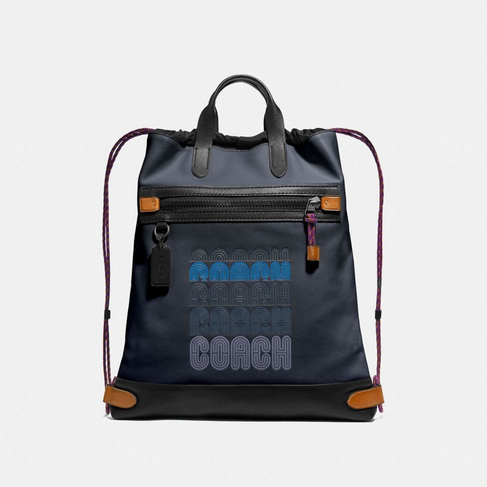 COACH Academy Drawstring Backpack In Colorblock