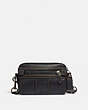 COACH®,ACADEMY CROSSBODY,Leather,Small,Black Copper/Black,Front View