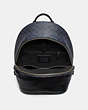 COACH®,METROPOLITAN SOFT BACKPACK IN SIGNATURE CANVAS,Coated Canvas,X-Large,Gunmetal/Midnight Navy,Inside View,Top View