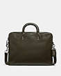 COACH®,ROGUE SLIM BRIEF,Leather,Small,Light Antique Nickel/Moss,Front View