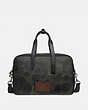 COACH®,ACADEMY TRAVEL DUFFLE WITH CAMO PRINT,Mixed Material,Military Wild Beast/Black Copper,Front View