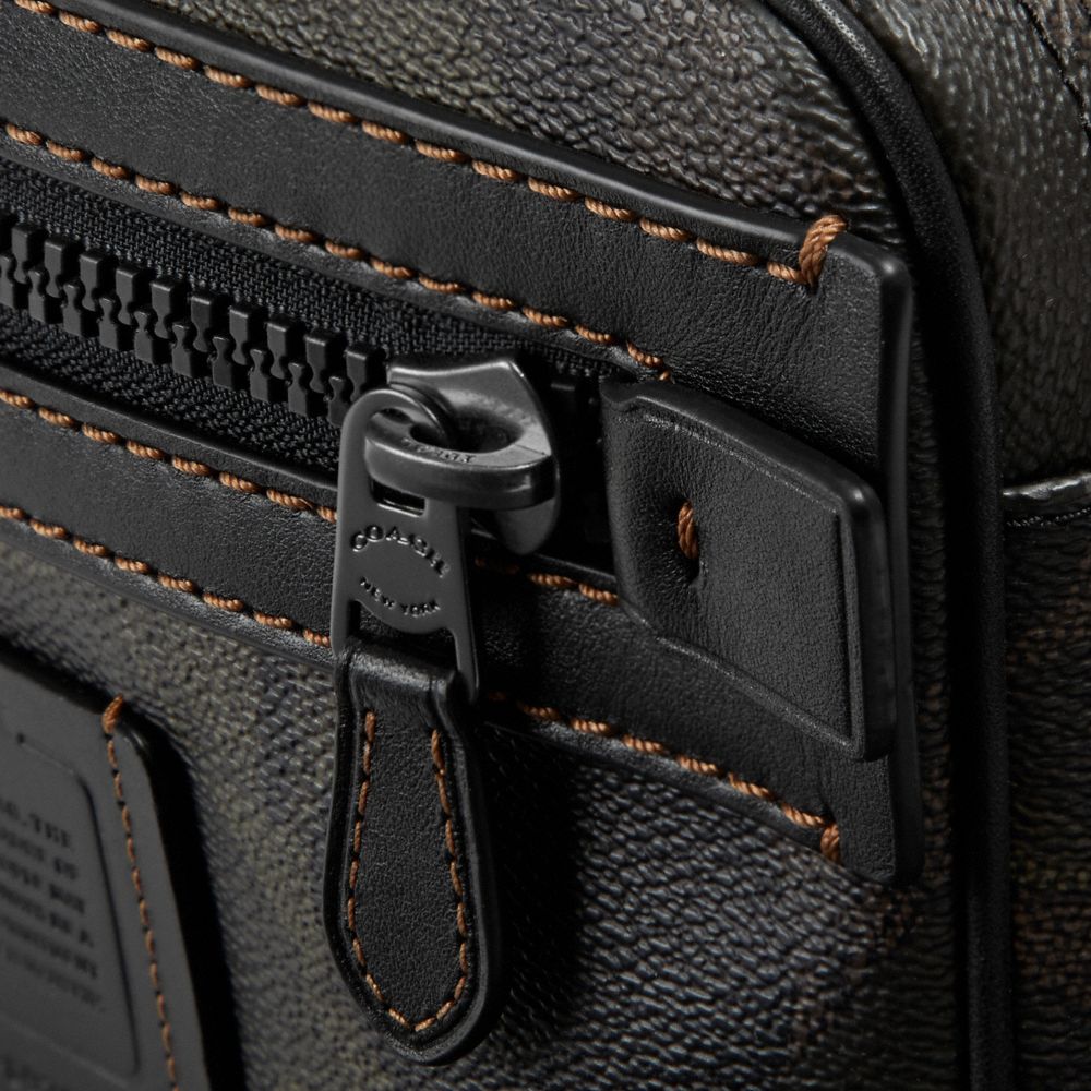 COACH®,Academy Crossbody In Signature Canvas With Camo Print,,Closer View