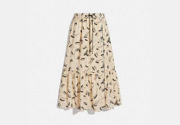 Brushstroke Plaid Skirt