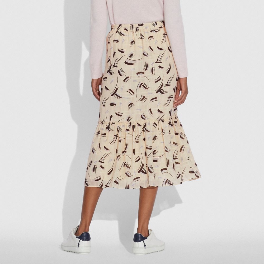 COACH®,Brushstroke Plaid Skirt,,Scale View