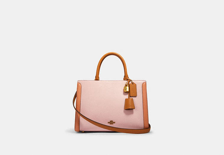 COACH®,ZOE CARRYALL IN COLORBLOCK,n/a,OL/Blossom Multi,Front View