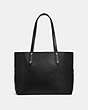 COACH®,CENTRAL TOTE WITH ZIP,Pebbled Leather,X-Large,Gold/Black,Back View