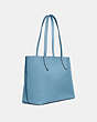 COACH®,CENTRAL TOTE WITH ZIP,Pebbled Leather,X-Large,Gold/Pacific Blue,Angle View
