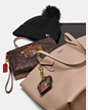 COACH®,CENTRAL TOTE WITH ZIP,Pebbled Leather,X-Large,Light Antique Nickel/Taupe,Angle View