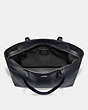 COACH®,CENTRAL TOTE WITH ZIP,Pebbled Leather,X-Large,Silver/Midnight Navy,Inside View,Top View