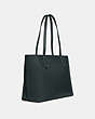 COACH®,CENTRAL TOTE WITH ZIP,Pebbled Leather,X-Large,Pewter/Pine Green,Angle View