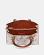 COACH®,CHARLIE CARRYALL 28 WITH MEADOW PRAIRIE PRINT,Leather,Medium,Gold/Chalk,Inside View,Top View