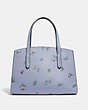 COACH®,CHARLIE CARRYALL 28 WITH MEADOW PRAIRIE PRINT,Leather,Medium,Silver/Mist,Back View