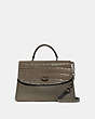 COACH®,PARKER TOP HANDLE 32,Leather,Large,Pewter/Moss,Front View