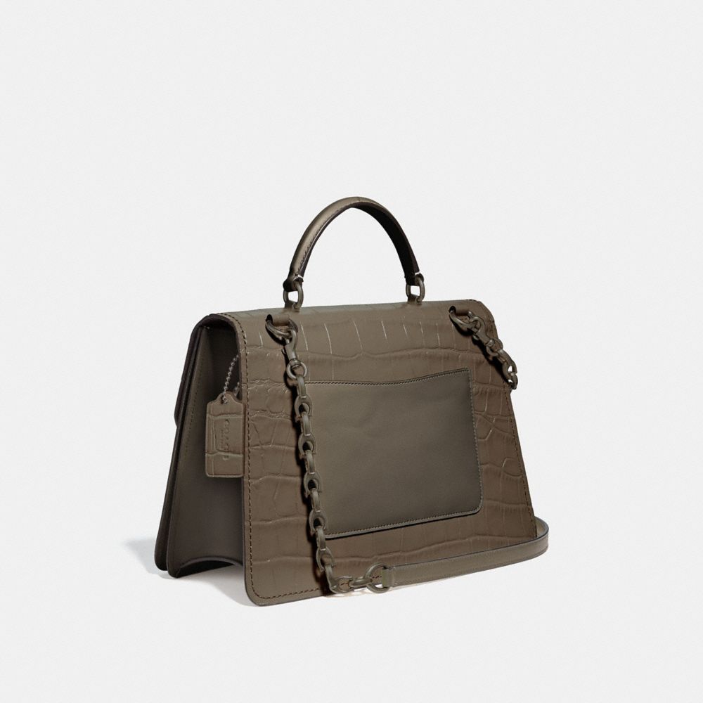 COACH®,POIGNÉE SUPÉRIEURE PARKER 32,Cuir,étain/Mousse,Angle View