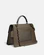 COACH®,PARKER TOP HANDLE 32,Leather,Large,Pewter/Moss,Angle View