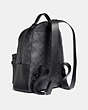 COACH®,CAMPUS BACKPACK IN SIGNATURE CANVAS WITH STAR APPLIQUE AND SNAKESKIN DETAIL,Coated Canvas,Large,Charcoal/Multi/Pewter,Angle View