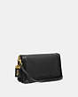 COACH®,RILEY,Leather,Small,Brass/Black,Angle View