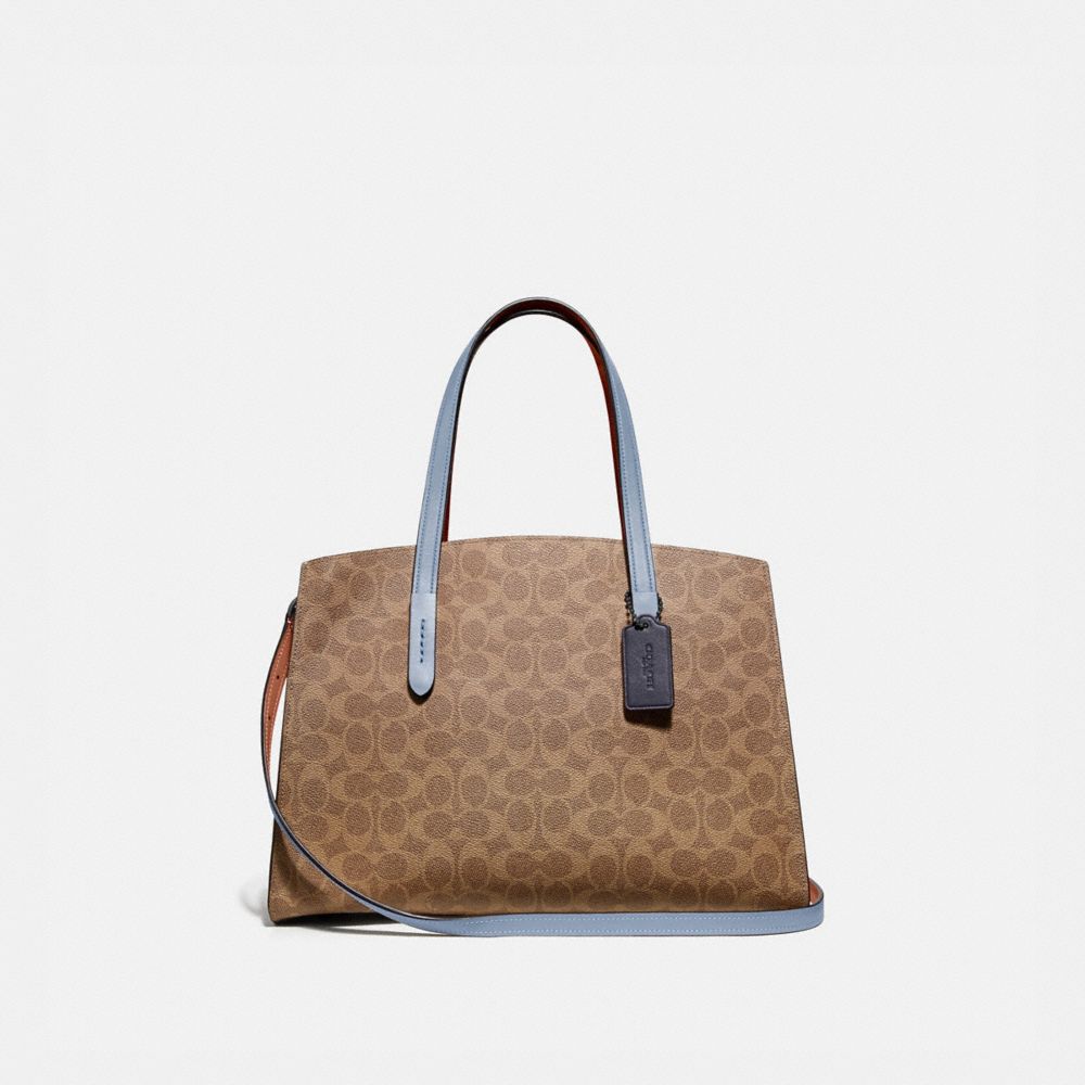 COACH Charlie Carryall In Colorblock Signature Canvas