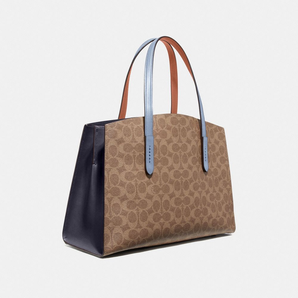 Coach charlie signature canvas carryall tote sale