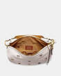 COACH®,SUTTON HOBO WITH SCATTERED RIVETS,Leather,Medium,Brass/Chalk,Inside View,Top View