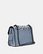 COACH®,PARKER 18 WITH SCATTERED RIVETS,Leather,Small,Pewter/Mist,Angle View