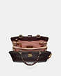 COACH®,SERRA SATCHEL IN COLORBLOCK,Leather,Large,Brass/Oxblood Multi,Inside View,Top View