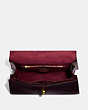 COACH®,PARKER TOP HANDLE 32,Leather,Large,Brass/Oxblood,Inside View,Top View