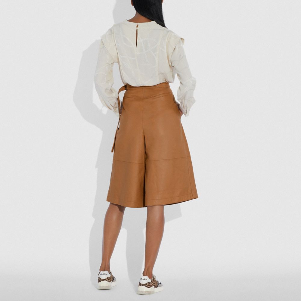 COACH®,Leather Culottes,,Scale View