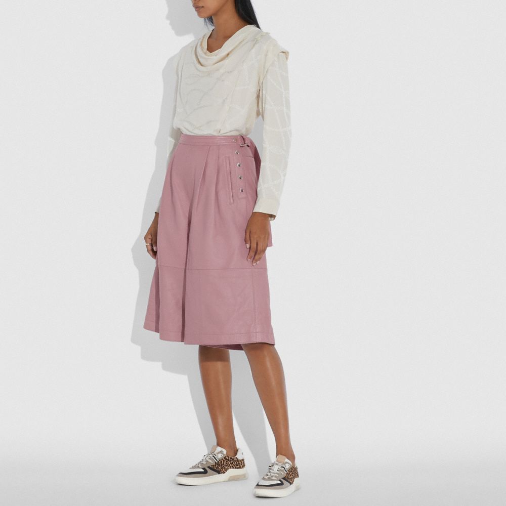 COACH®,Leather Culottes,,Scale View
