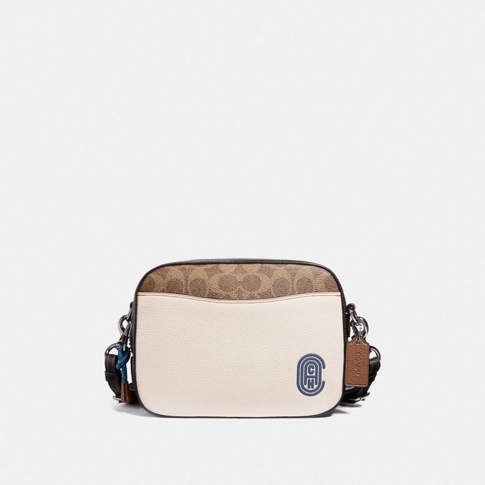 Camera Bag En Toile Signature Avec Patch Coach