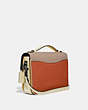 COACH®,CASSIE CROSSBODY IN COLORBLOCK,Pebble Leather,Small,Pewter/Ginger Multi,Angle View