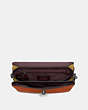 COACH®,CASSIE CROSSBODY IN COLORBLOCK,Pebble Leather,Small,Pewter/Ginger Multi,Inside View,Top View