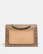 COACH®,PARKER IN SIGNATURE CANVAS WITH WAVE PATCHWORK,Leather,Medium,Brass/Tan Multi,Back View