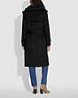COACH®,DOUBLE FACE MIDI COAT WITH REMOVABLE SHEARLING COLLAR,wool,Black,Scale View