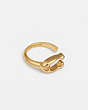 COACH®,SIGNATURE RING,Plated Brass,Gold,Front View