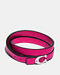 COACH®,SIGNATURE BRACELET,cubiczirconia,Silver/Bright Pink,Front View