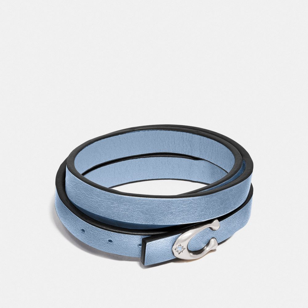 Coach leather wrap deals bracelet