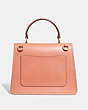 COACH®,PARKER TOP HANDLE WITH BUTTERFLY APPLIQUE,Leather,Medium,Brass/Light Peach,Back View